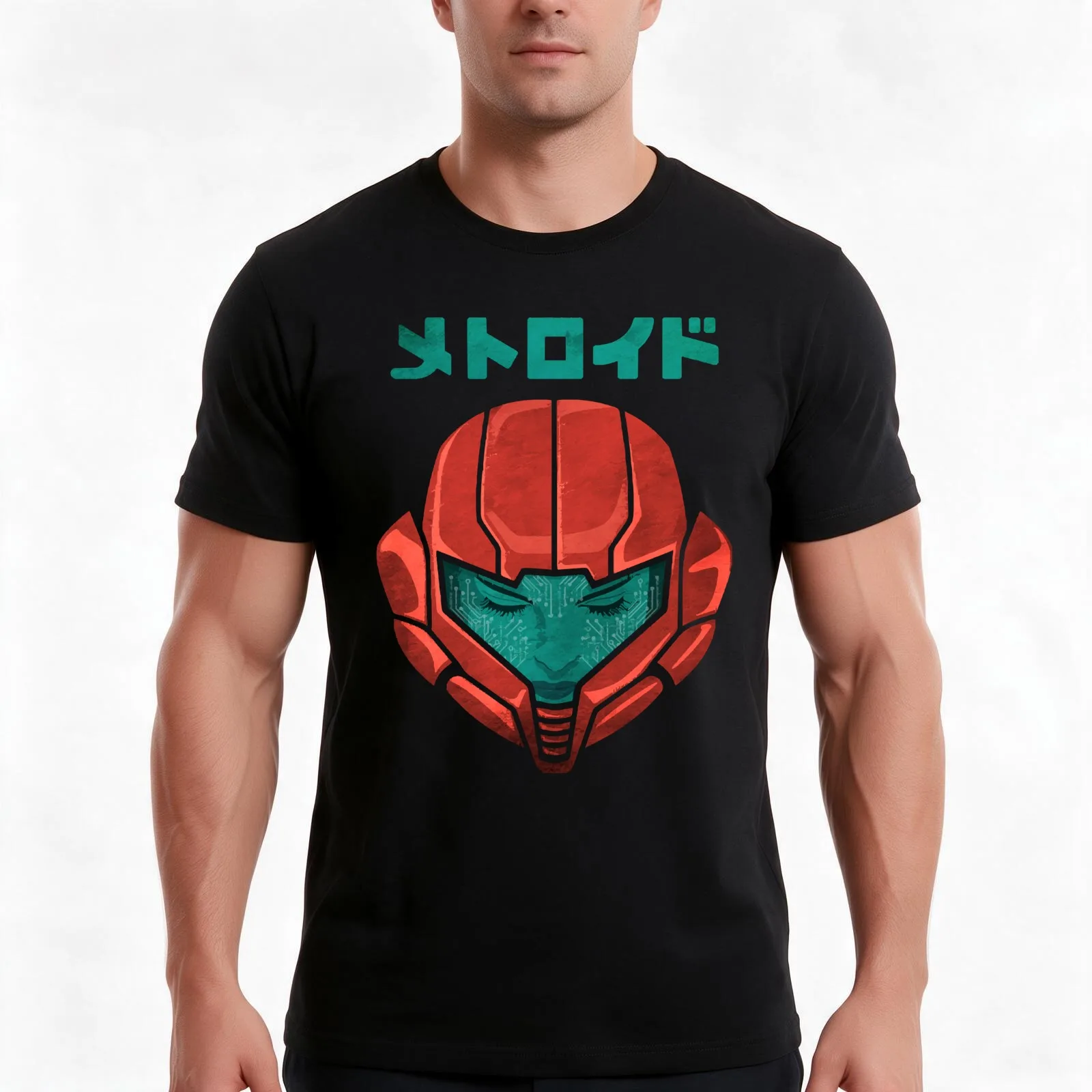 Samus of Metroid T-Shirt Summer Casual Cotton Tee Oversized Streetwear Tops Vintage Graphic Print Loose Fit Short Sleeve