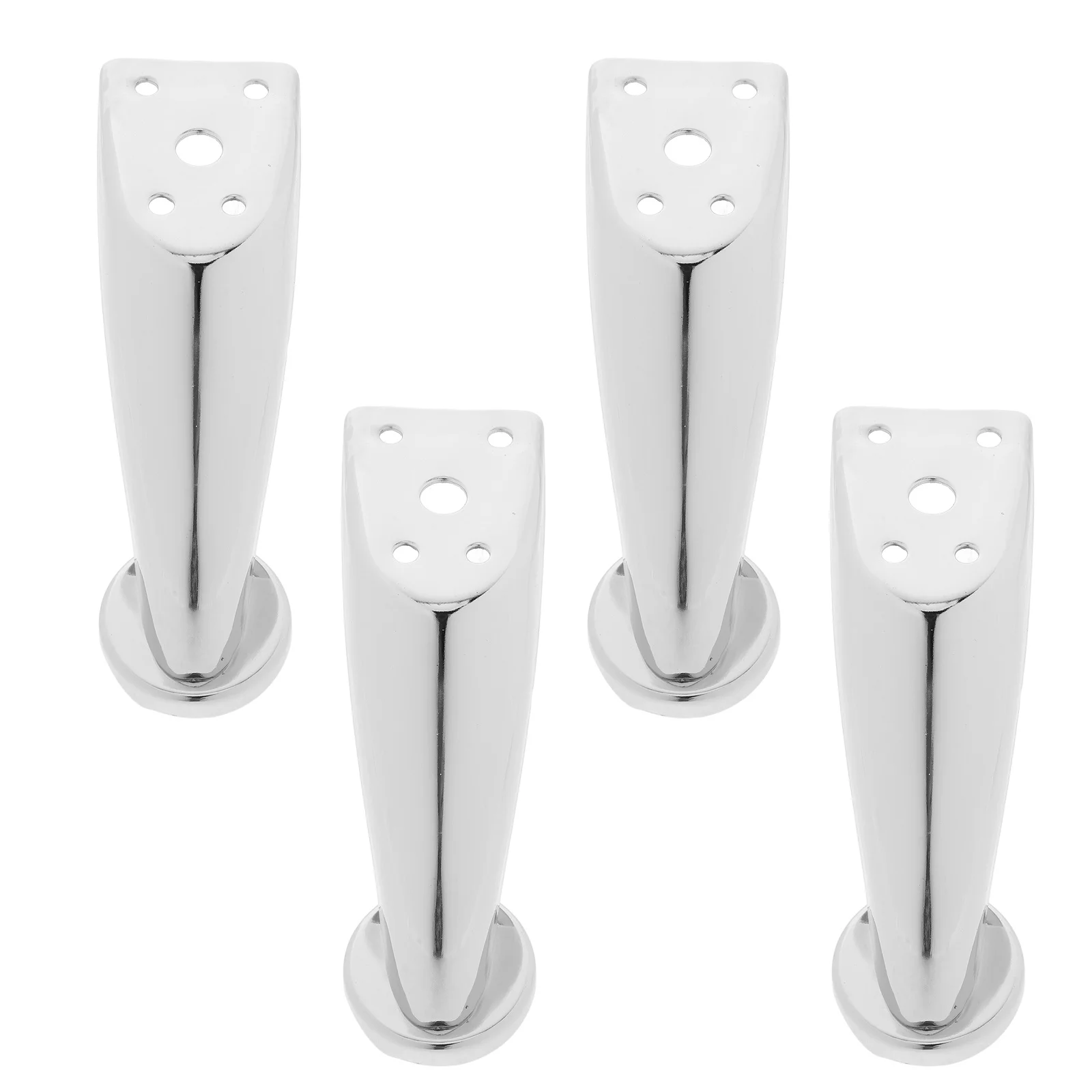 

4Pcs Metal Furniture Legs Chrome Finish Heavy Duty Sofa Couch Replacement Table Cabinet Dresser Bench Feet Modern Furniture