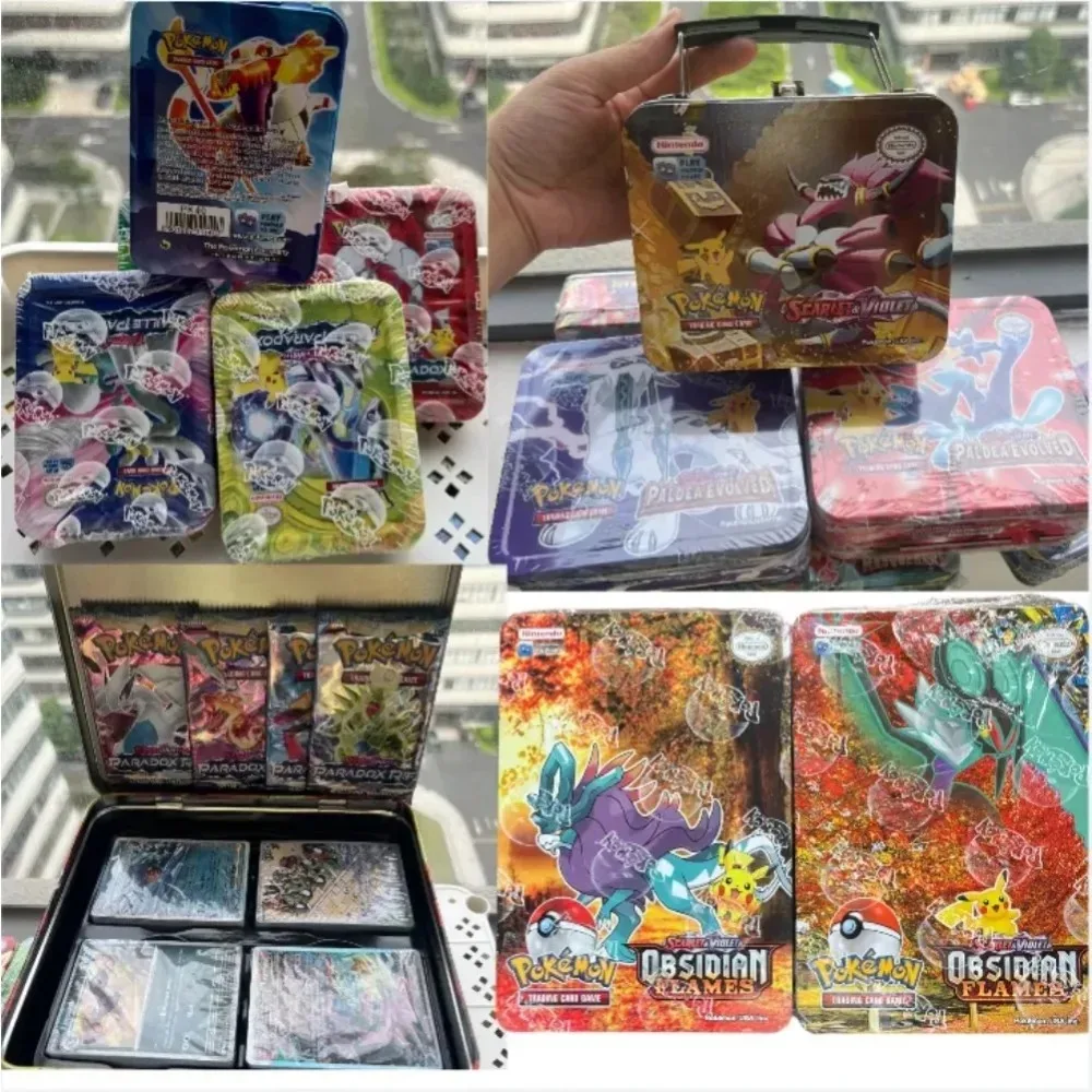 

Железная металлическая коробка, английский покемон TAKARA TOMY, боевые игрушки, коробка с покемонами, усилитель покемонов, боевая транзакционная карта