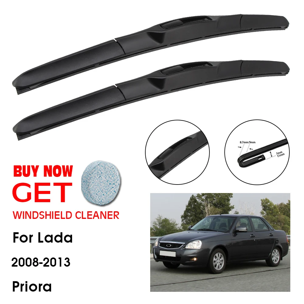 

Car Wiper Blade For Lada Priora 20"+20" 2008-2013 Front Window Washer Windscreen Windshield Wipers Blades Accessories