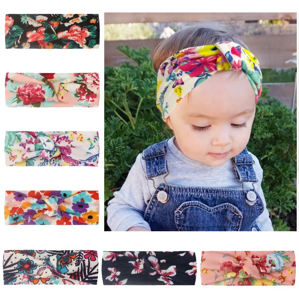 2pcs Parent-Child Headwear Mom Daughter Matching Hairband Set Turban Baby Girls Twist Knot Headbands Family  Accessories