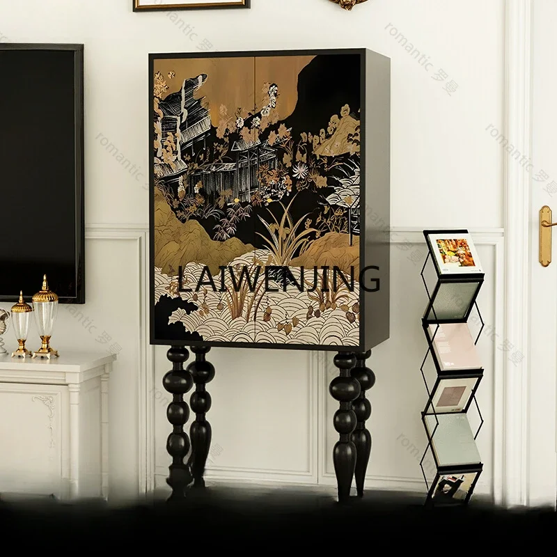 

MJY storage and storage integrated decorative retro solid wood tall cabinet entrance cabinet