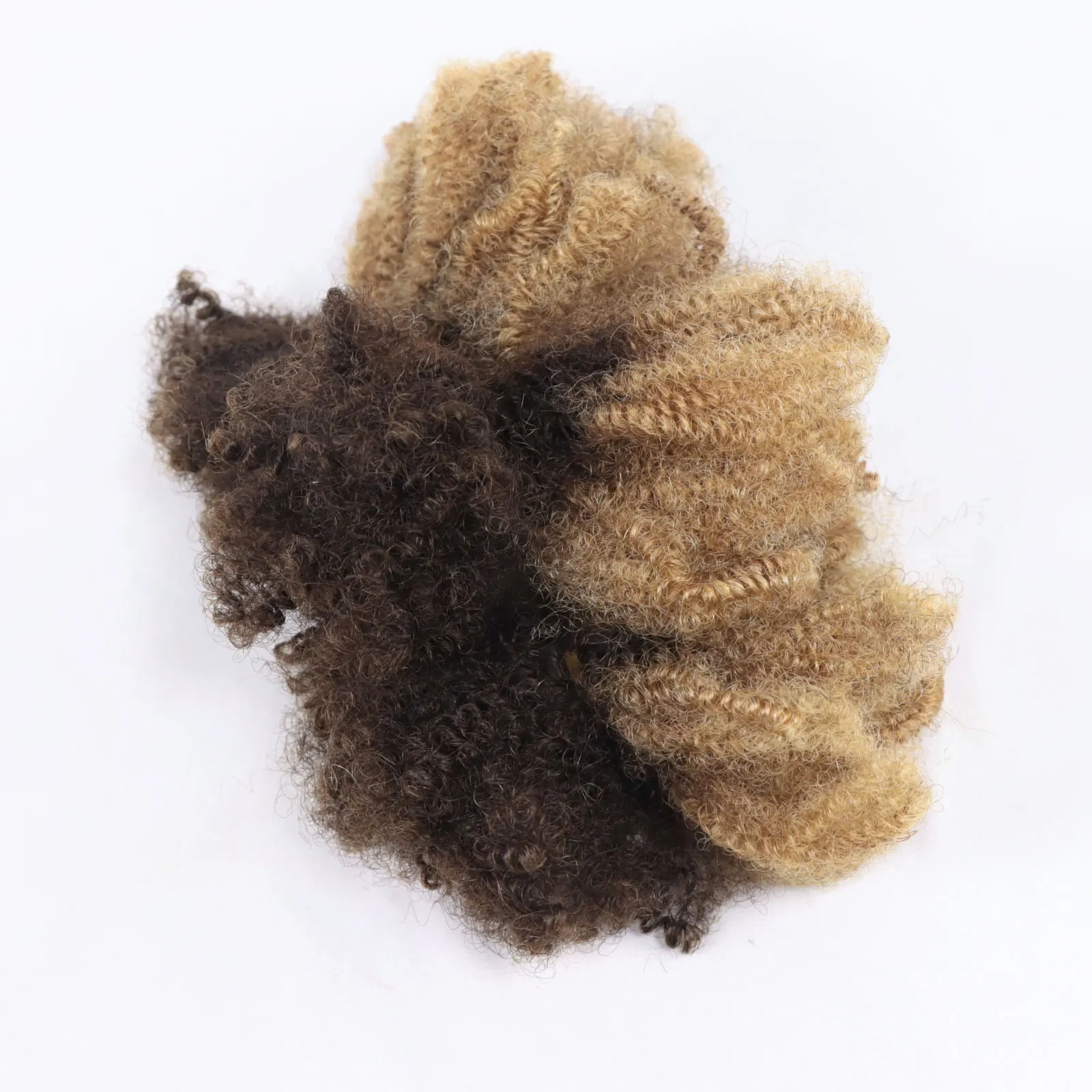 50 جرام الأفرو غريب مجعد السائبة وصلات شعر بشرية لتضفير الشعر أومبير شقراء لا لحمة أقفال شعر ريمي لضفائر الكروشيه
