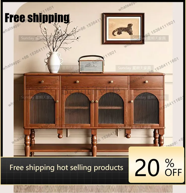 Factory Direct Medieval Style Personalized Glass Side Cabinet Entry Tall Roman Column Bucket Cabinet