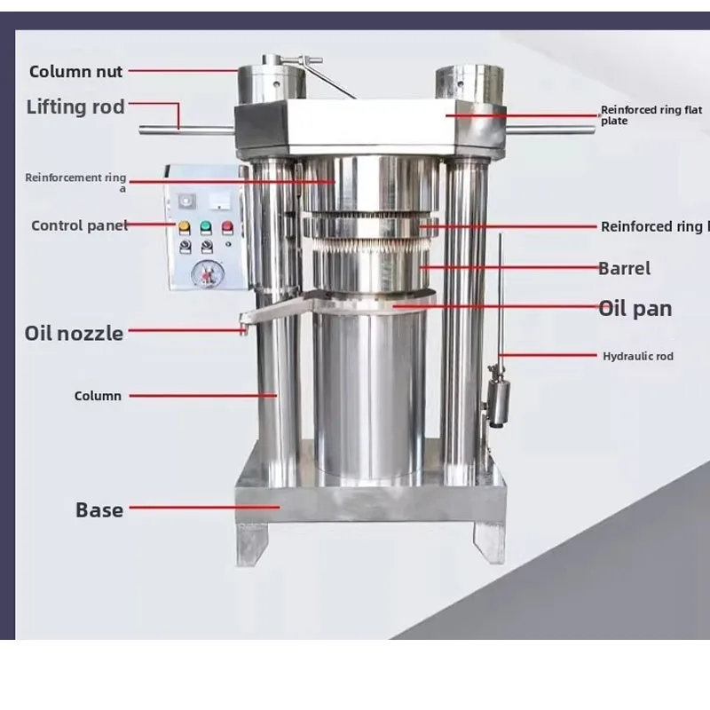 Hydraulic Oil Press Machine Multi Seeds Oil Extractor for  Peanut Sesame and Walnut Kernel Multi-functional Oil Press Customized
