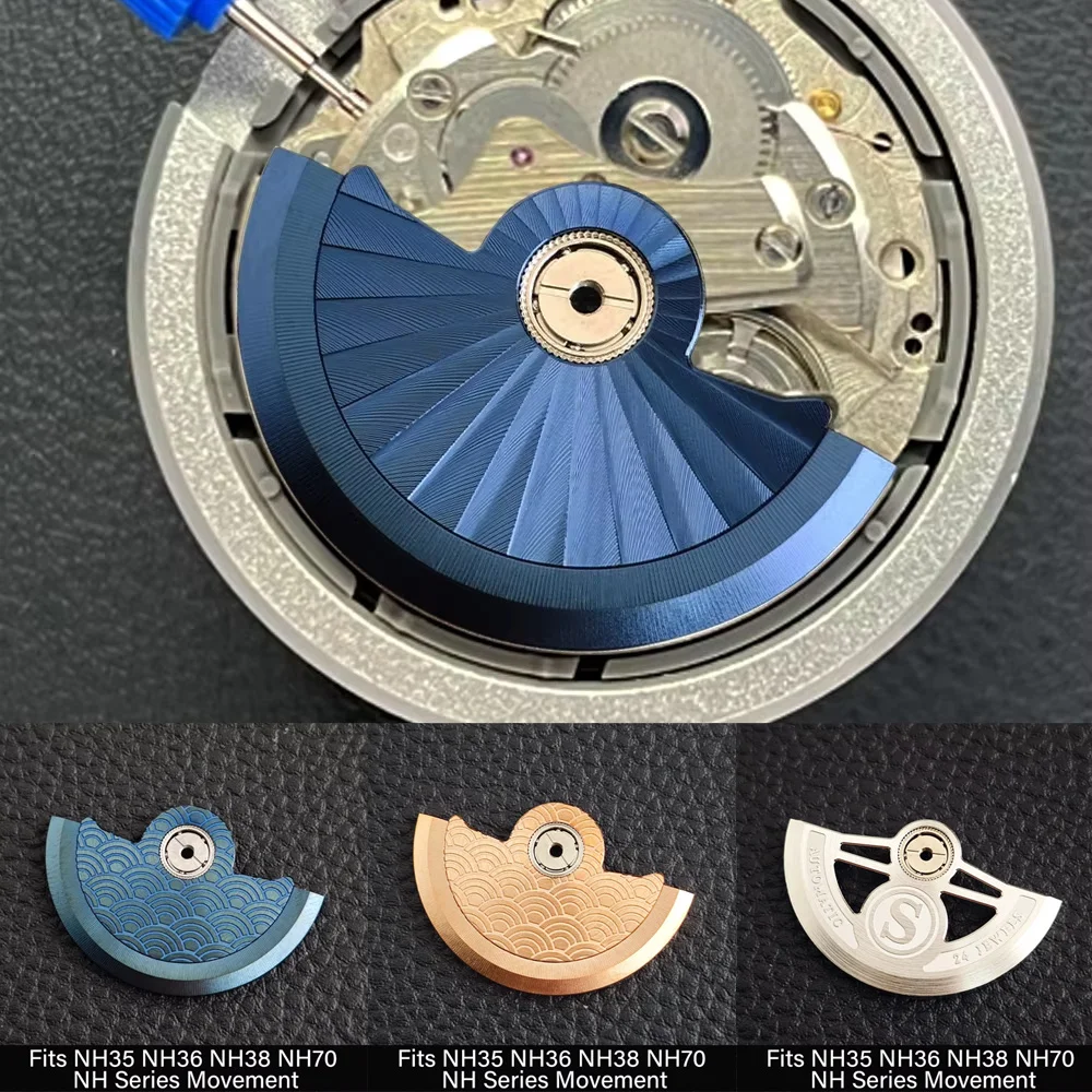 NH35 Movement Rotor Shaped Automatic Hammer Balance Wheel, Compatible with NH35/NH36/NH38/NH70/NH72/7S26 Movement Rotors