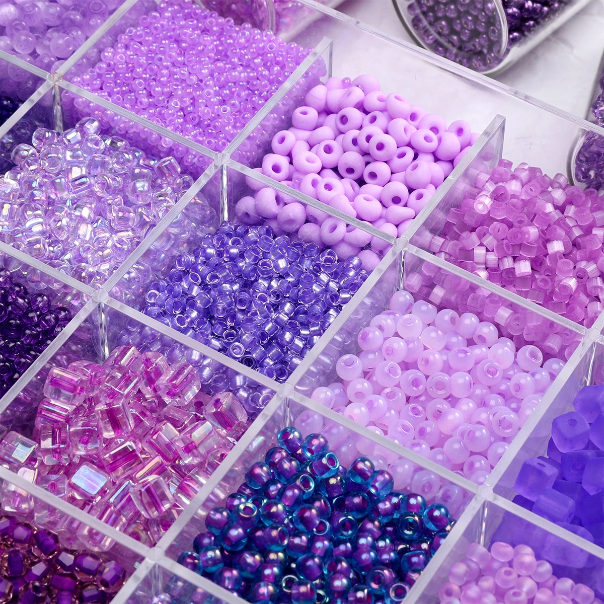 High Quality Glass Rice Beads In Various Styles Purple Series Loose Beads DIY Bracelets Necklaces Accessories Jewelry Making