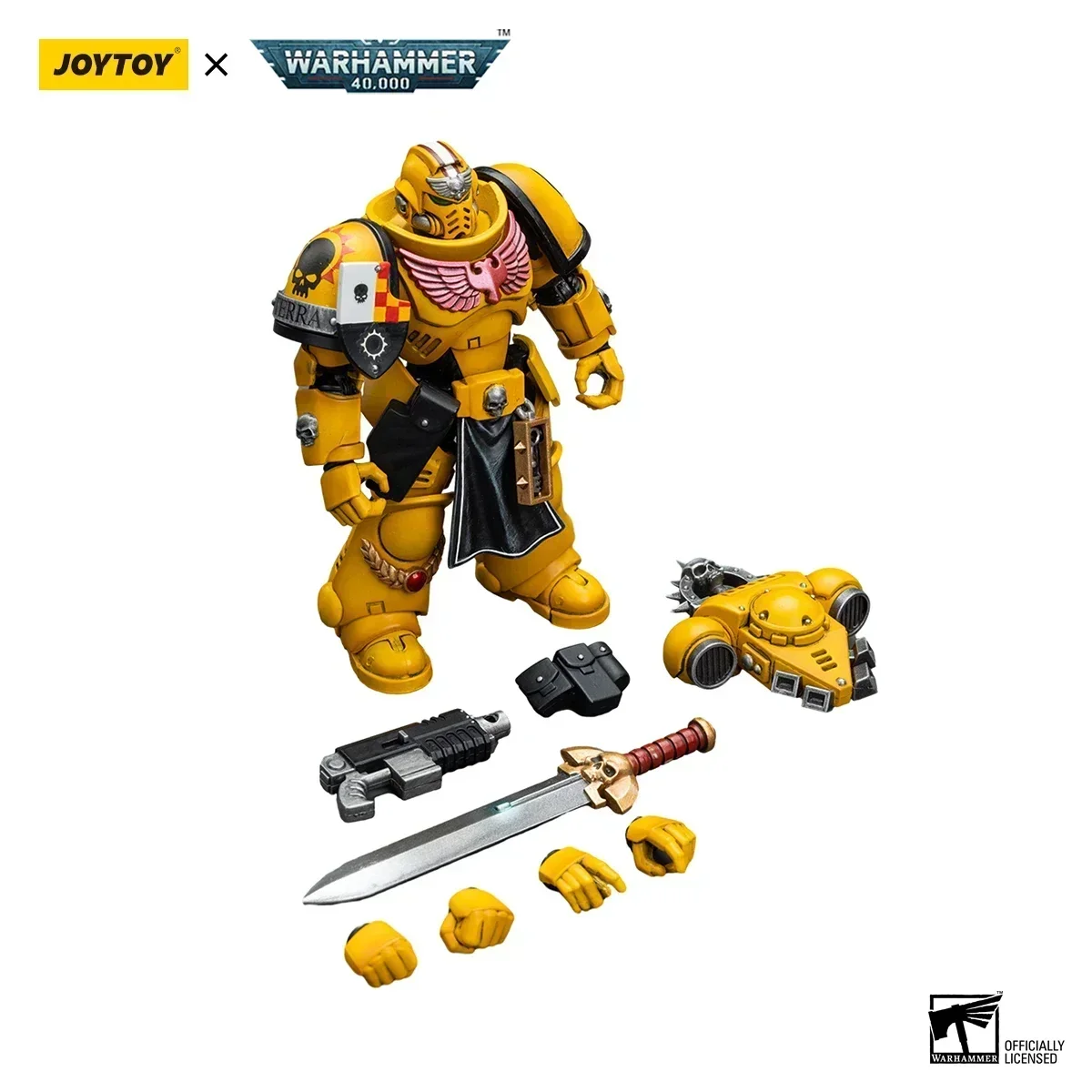 

JOYTOY 40k 1/18 Action Figures Anime Imperial Fists Lieutenant with Power Sword Collection Model Toys Figures