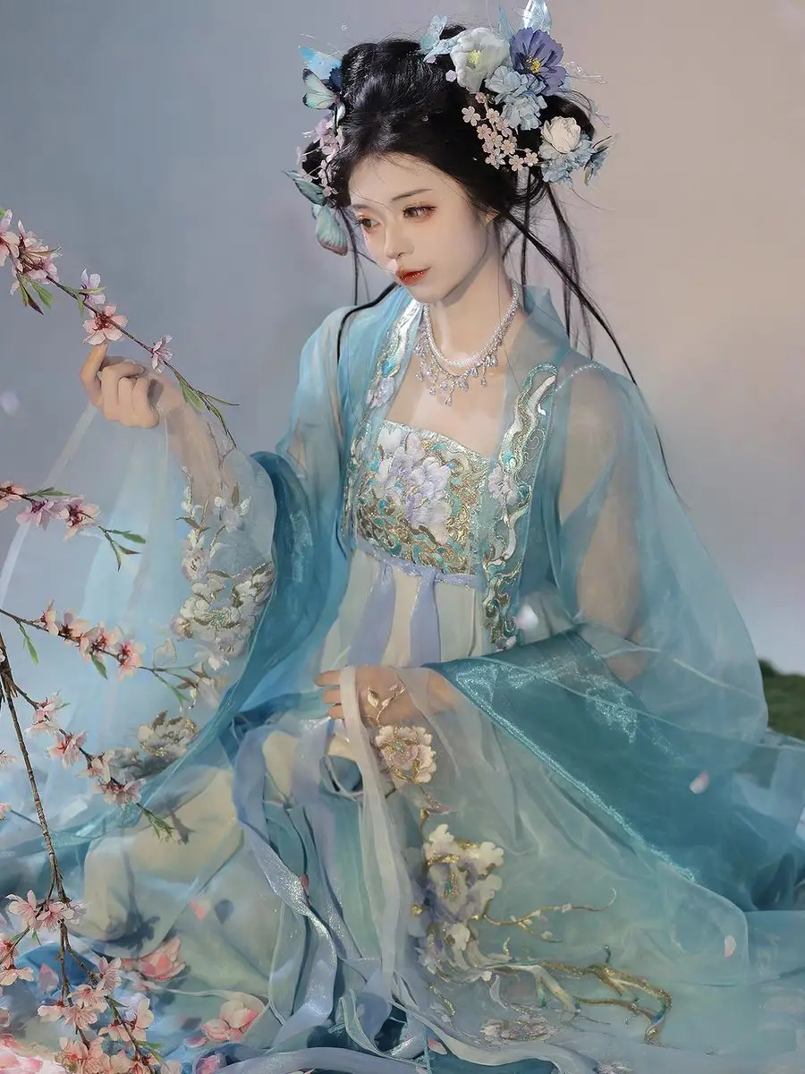 Hanfu Women Clothes Ming Dynasty Embroidered Cosplay Costume Stage Performance Outfit Tang Suit Ancient Costume Hanfu Folk Dress