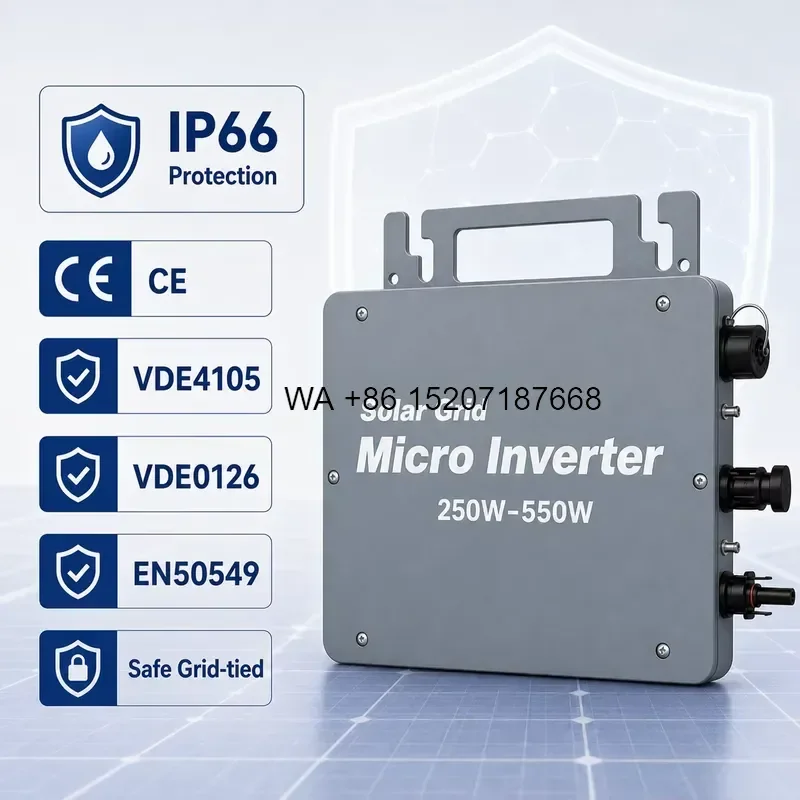 Wmwmnu 550W Balcony Solar Micro Inverter Plug And Play WiFi Monitoring