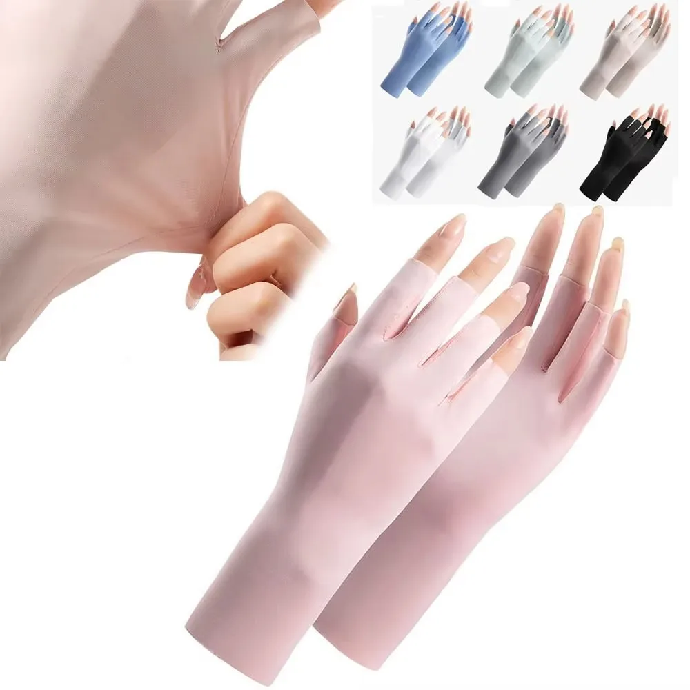 1 Pairs Sunscreen Gloves For Women Nail Art Gel UV LED Lamp Tool Nail Art Glove UV Protection Gloves Protecter Gloves