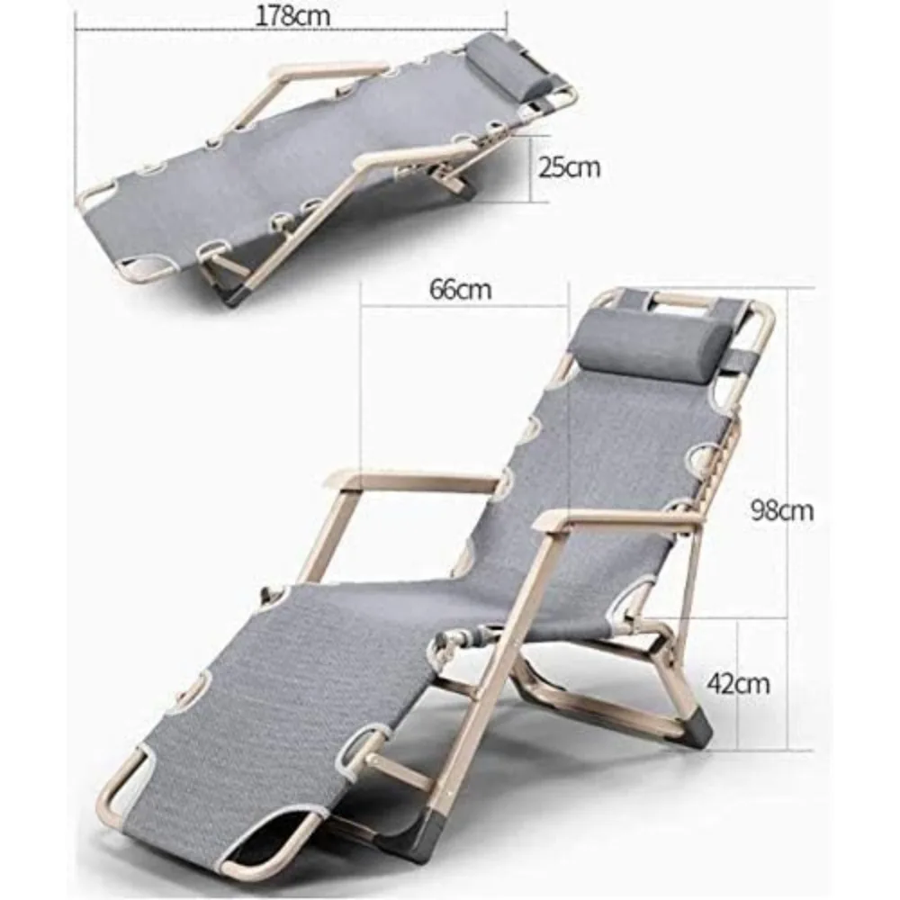 كراسي شاطئ قابلة للطي قابلة للتعديل بدون جاذبية لصالة الحديقة الخارجية، مريحة للاسترخاء في الفناء #4