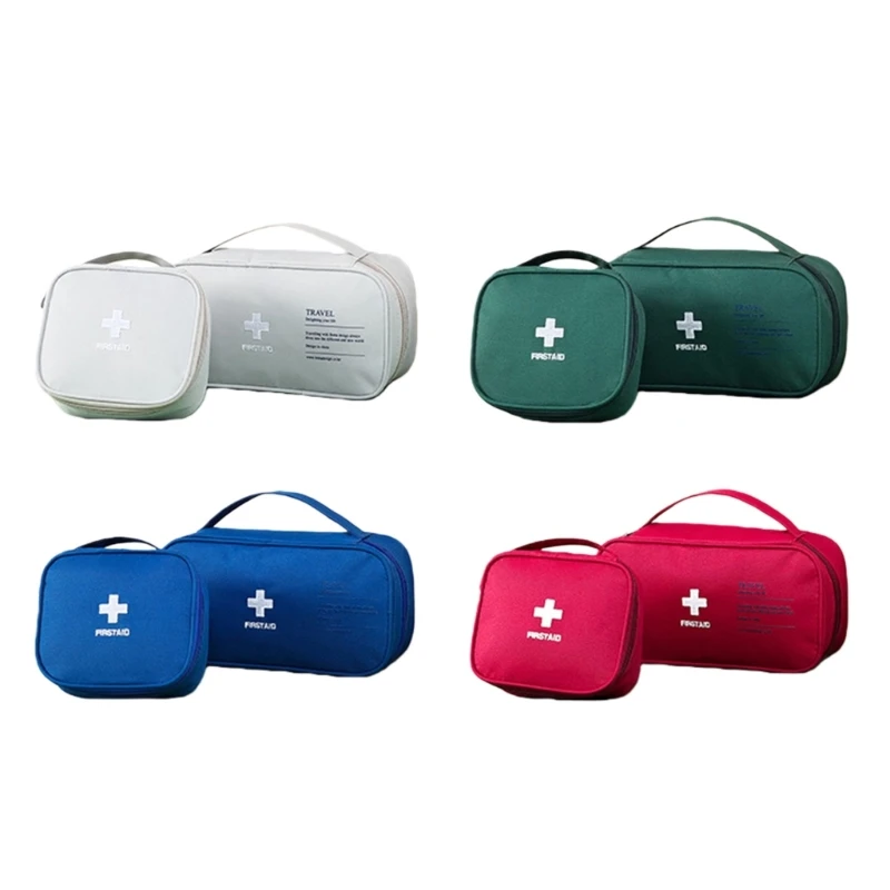 77JD Large Capacity First Aid Storage Bag With Waterproof Anti Fall Design For Home Travel Hiking Camping Safety Protections