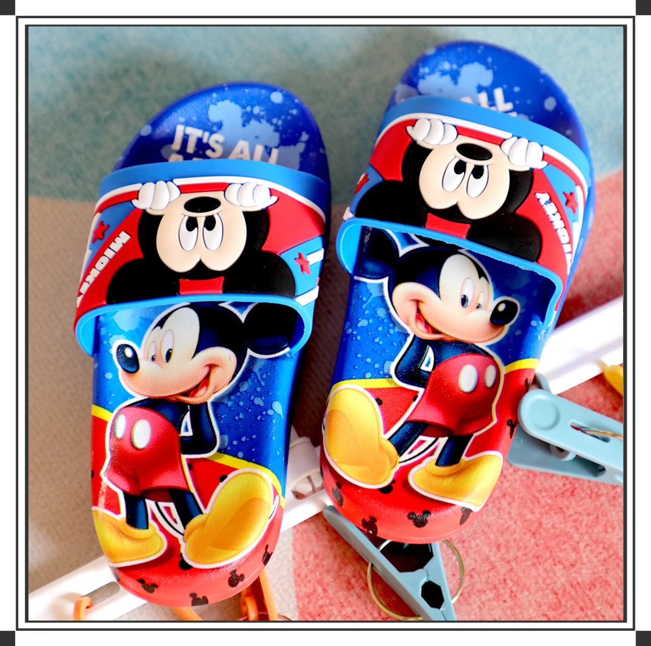 1Pair New Summer Children Sandals Kids Mickey Mouse Cartoon Toddler Boys Soft Sole Shoes Boy Anti-Slip Slippers