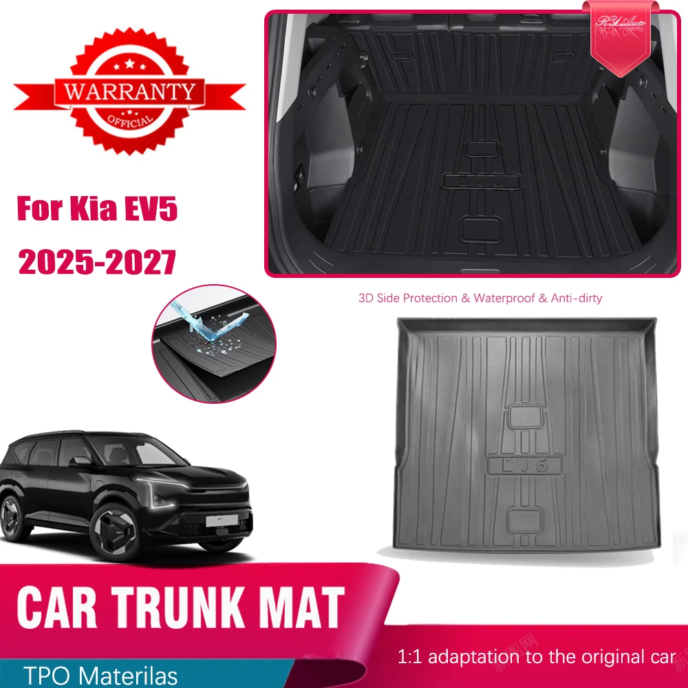 

Car Trunk Mats For Kia EV5 OV 2025 2026 2027 Anti-dirty Pad Rear Cargo Cover Back Seat Rug Tray Mud Inner Liner Auto Accessories