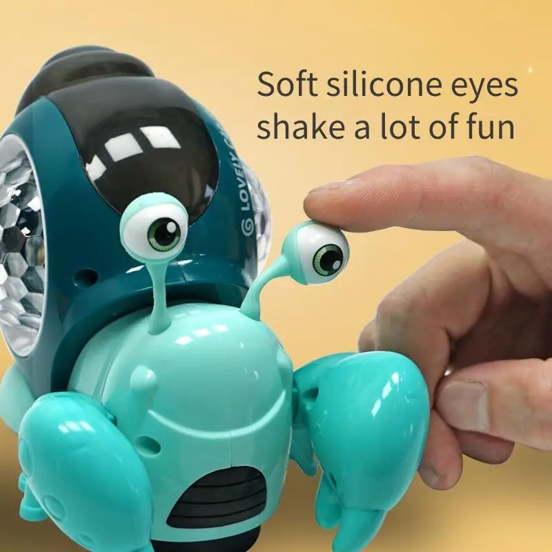 Kolorowe Elektryczne Uniwersalne Małe Krabiki Sensoryczne Uciekające Krabowie Jednorożcowie Muzyczne Światło Projekcyjne Zabawne Zabawki dla Dzieci Prezenty i Ozdoby