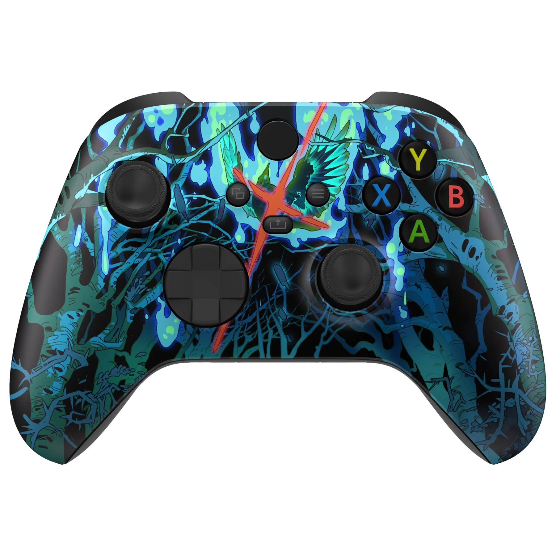 eXtremeRate Custom Pattern Part Faceplate, Soft Touch Grip Front Housing Shell Case for Xbox Series X/S (Xbox Core) Controller