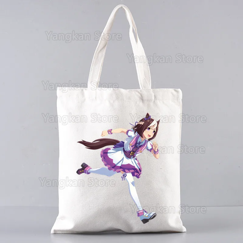 

Сумка-шоппер Umamusume, хозяйственная сумка, сумка-тоут из ткани, джутовая сумка-тоут