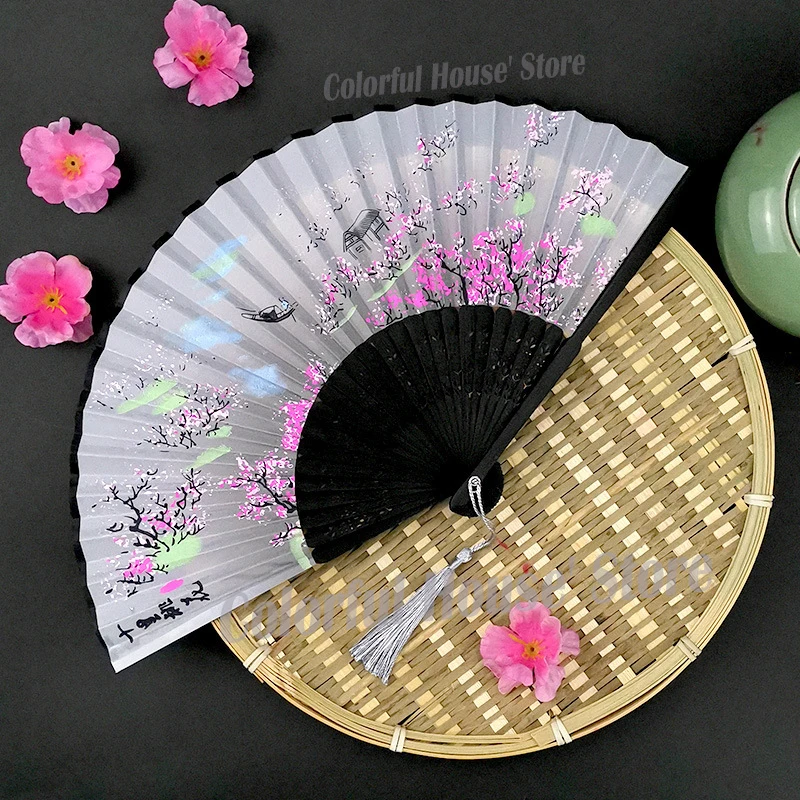 Bamboo Fold Hand Fans Wedding Chinese Japanese Fan Children China Antique Folding Fan Gift eventail a main Vintage bambu waaiers