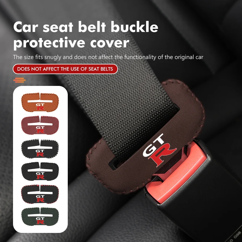 Car Seat Belt Buckle Protector Button Case Anti-Scratch Cover For Nissan GTR NISMO JDM R32 R33 R34 Teana Skyline Kawasaki
