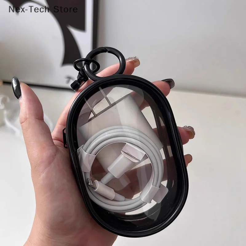 1Pc Multifunctional Headset Data Cable Portable Protective Cover Organizer Box Outdoor Travel Data Cable Storage Box