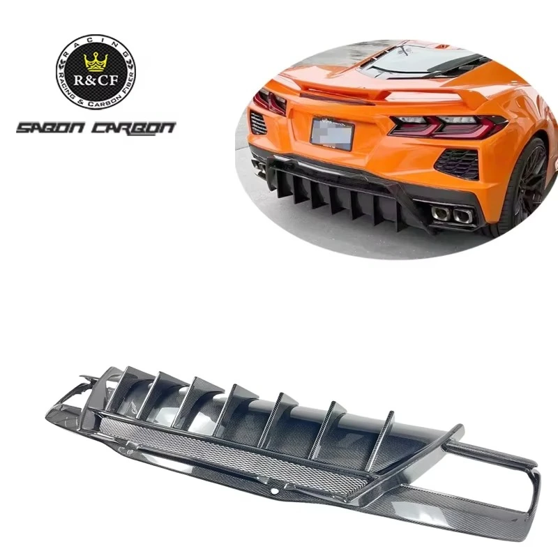 Carbon Fiber Rear Bumper Diffuser for Chevrolet Corvette C8 Z07 Stingray 2019-2025