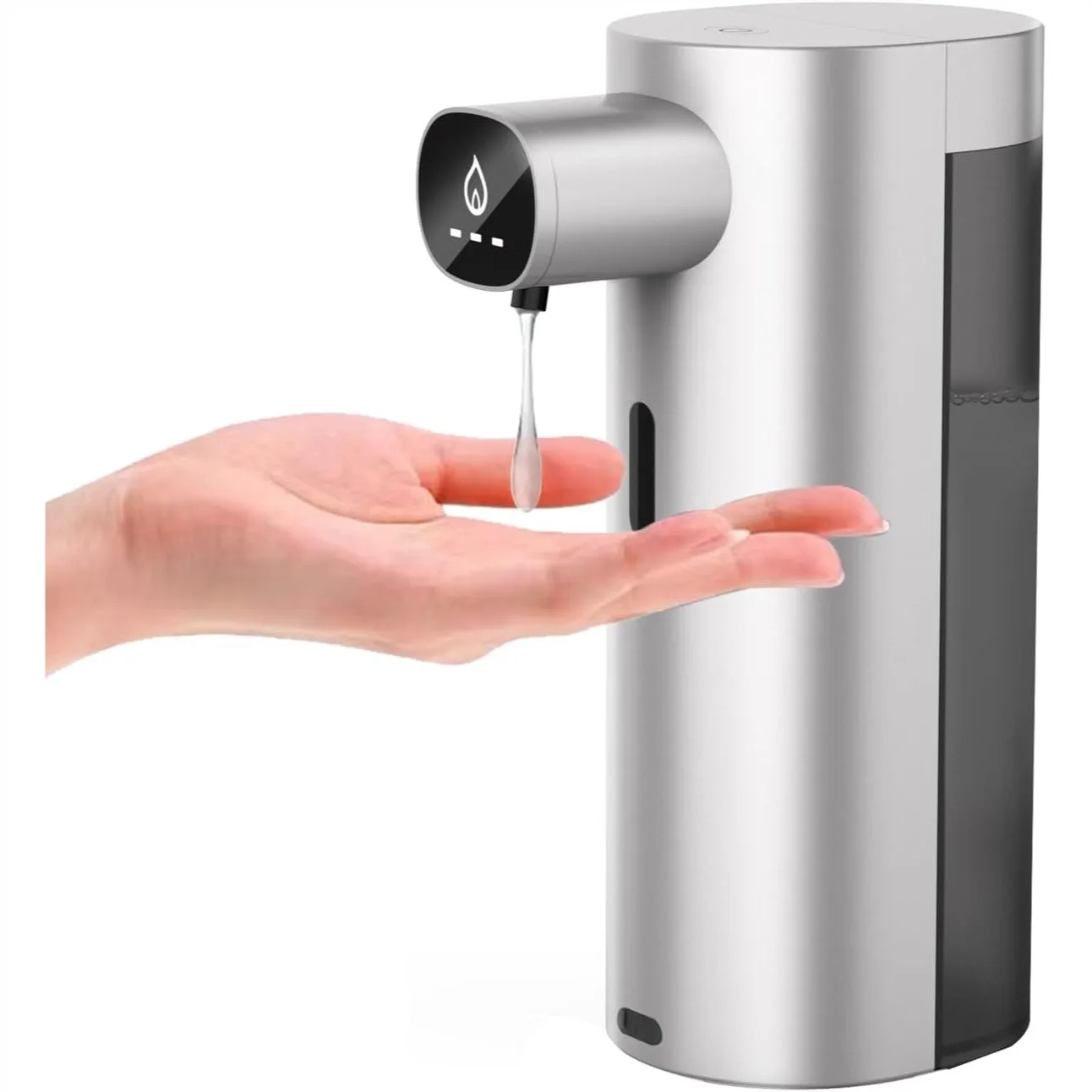 

Touchless Soap Dispenser, USB Rechargeable 13.5oz, 3-Level Adjustable for Kitchen Bathroom