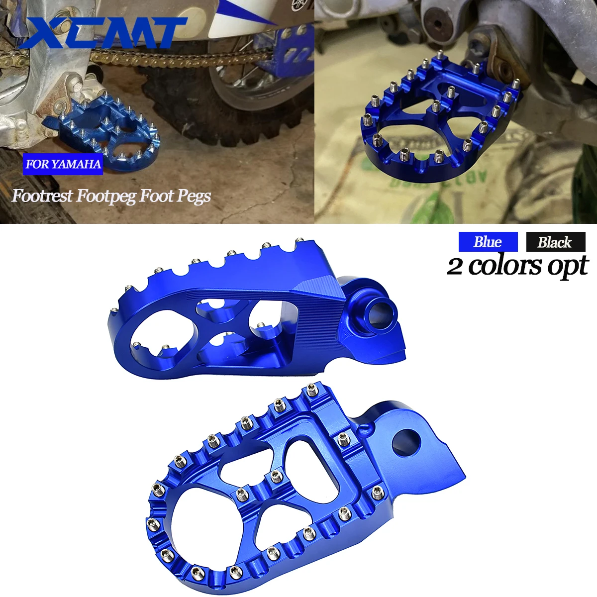 Motorcycle Footrest Footpeg Foot Pegs For Yamaha YZ 65 85 125 250 125X 250X 250FX 450FX WR 250F 450F YZF WRF 250 450 2001 - 2023