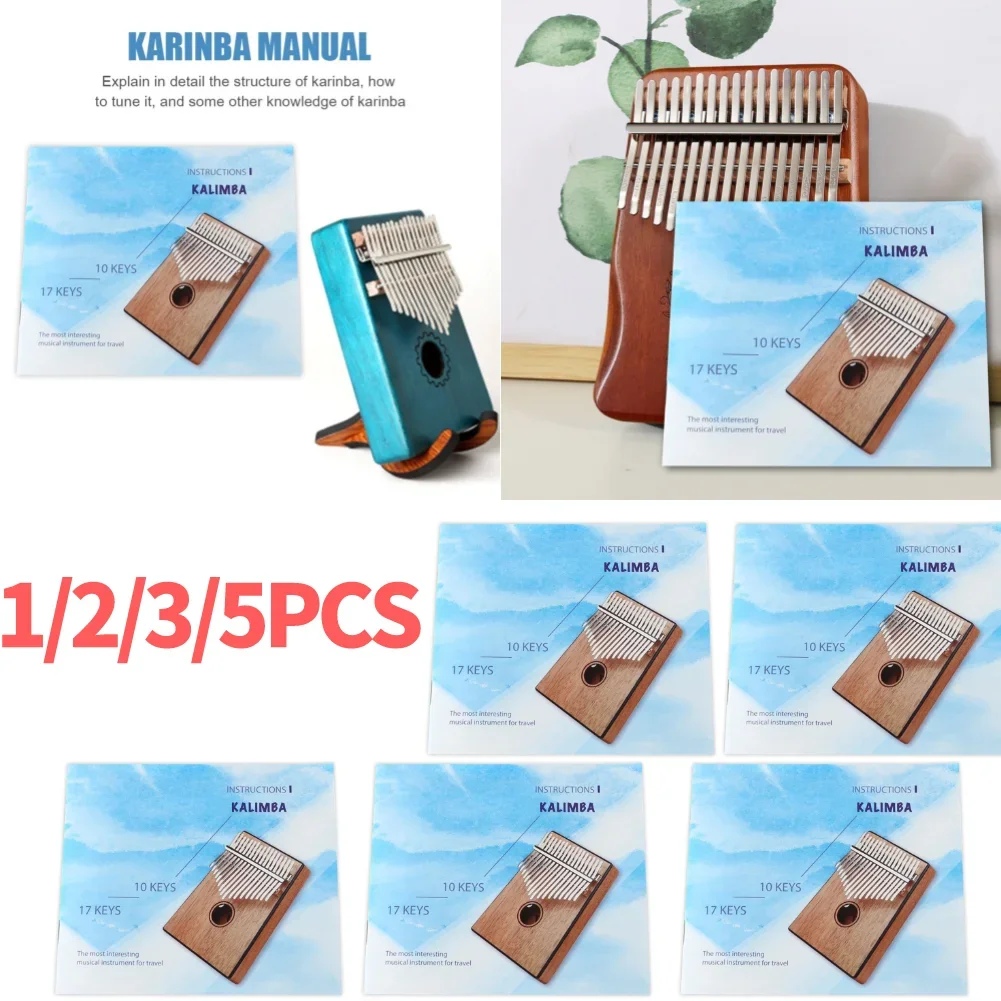 1/2/3/5 Uds. Guía de libro de aprendizaje de texto de Piano de pulgar para amantes de la música instrumento de juego accesorios de hoja de Kalimba para niños principiantes