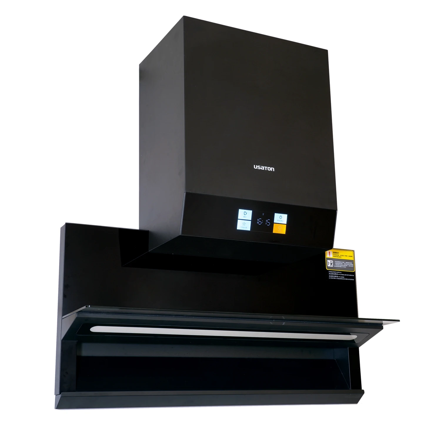 

2025 Hot Sales Electric Island Range Cooker Hood Wall Mounted Low Noise Smart Sensor Vented Exhaust 3-Speed Push Button Control