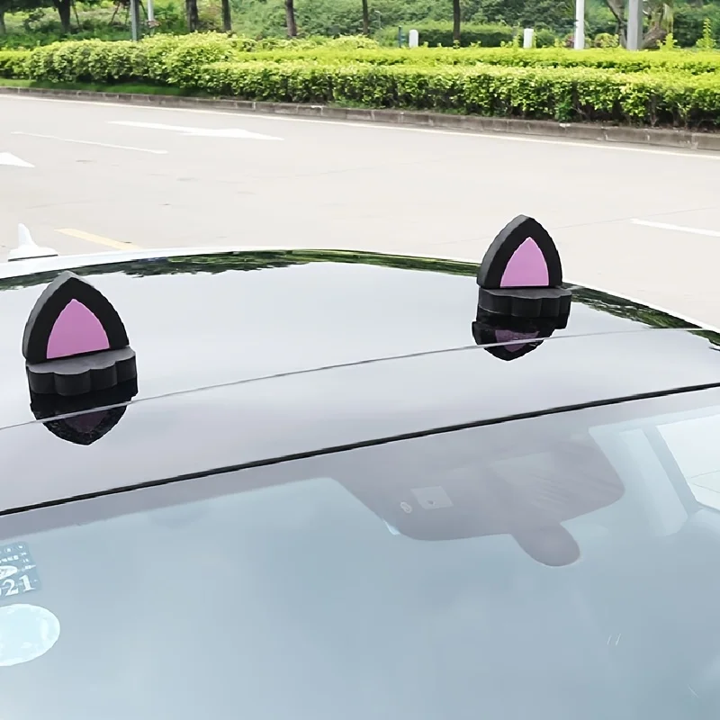 

2pcs Car Roof Decoration Sticker with Three-dimensional Cat and Rabbit Ears