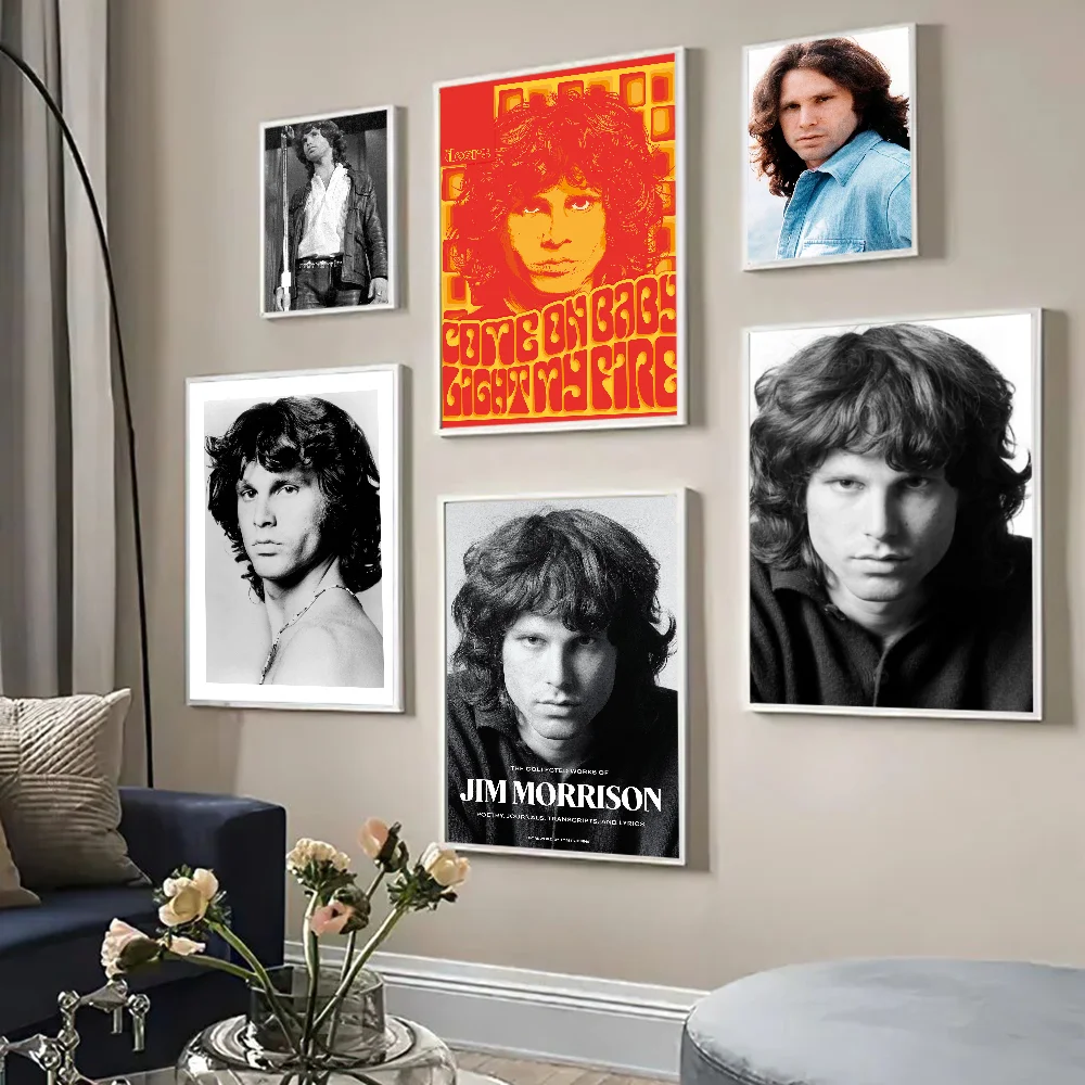 1pc The Doors Jim Morrison Vintage Retro Rock Band Music Poster Paper Print Home Living Room Restaurant Cafe Art Painting Decor