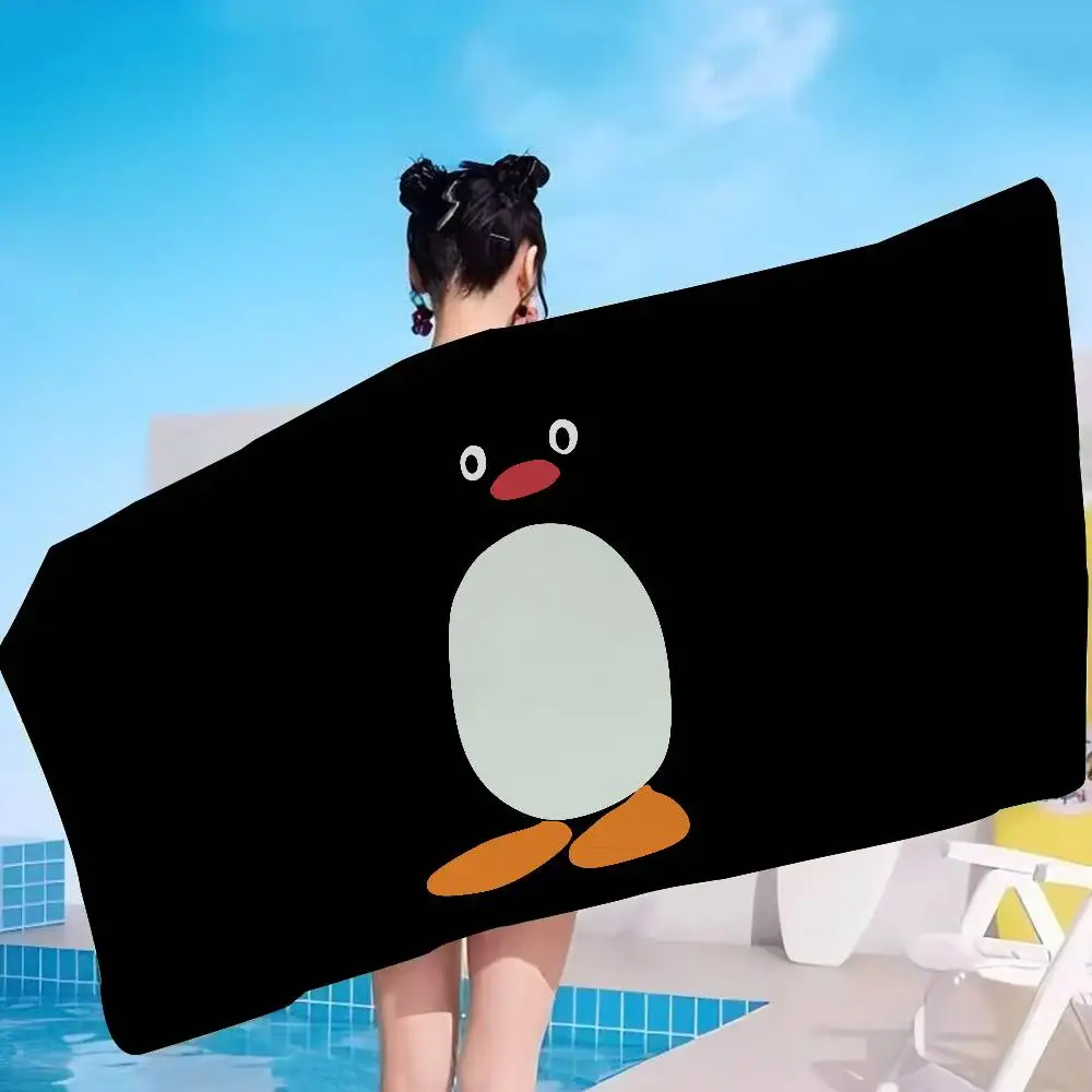 Children Animation P-Pingu Microfiber Printed Beach Towel Mountain Climbing Yoga Beach Swimming Running Absorbent Soft Towel