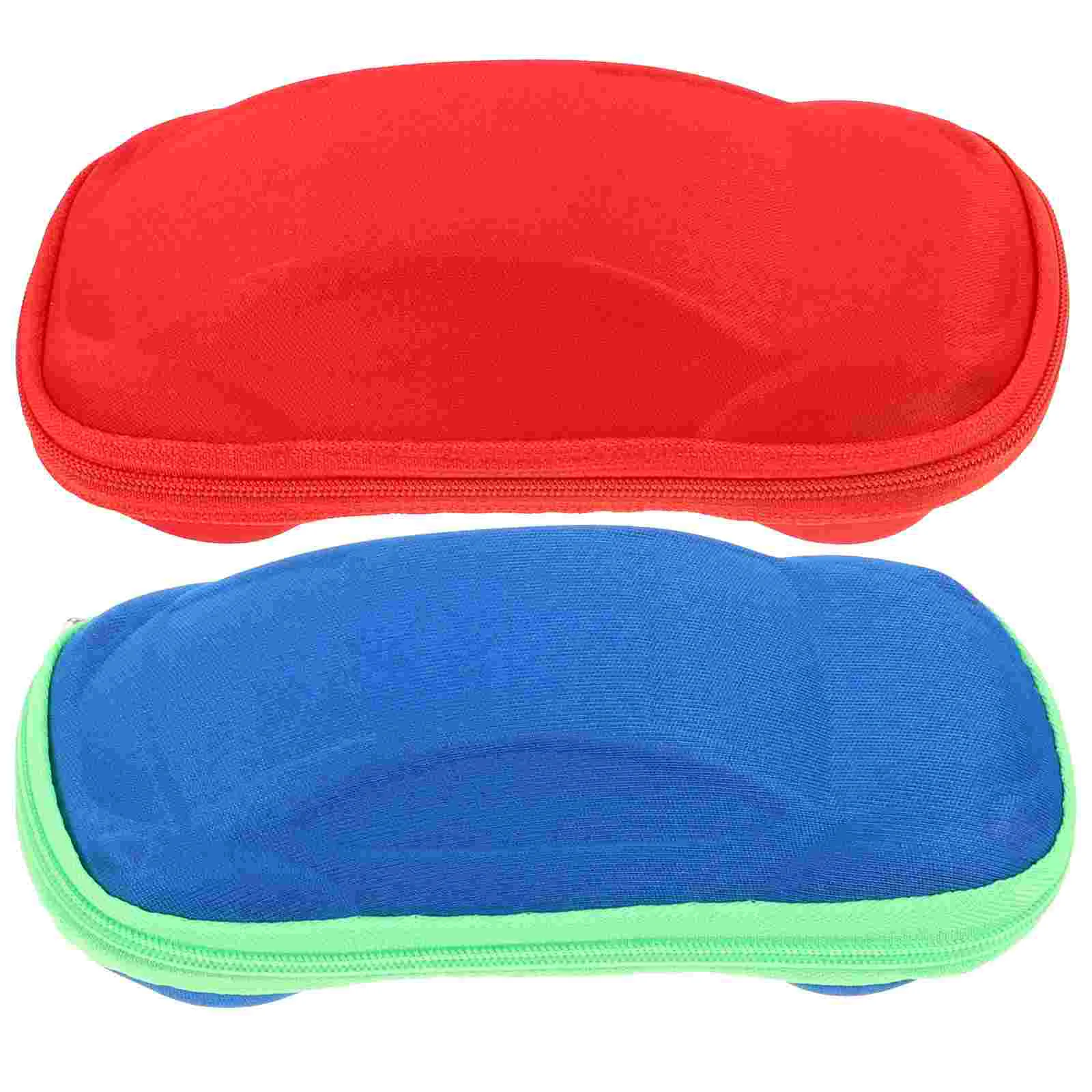 

2 Pcs Eyeglasses Case EVA Modeling with Zipper Adorable Car Shape Colorful Child