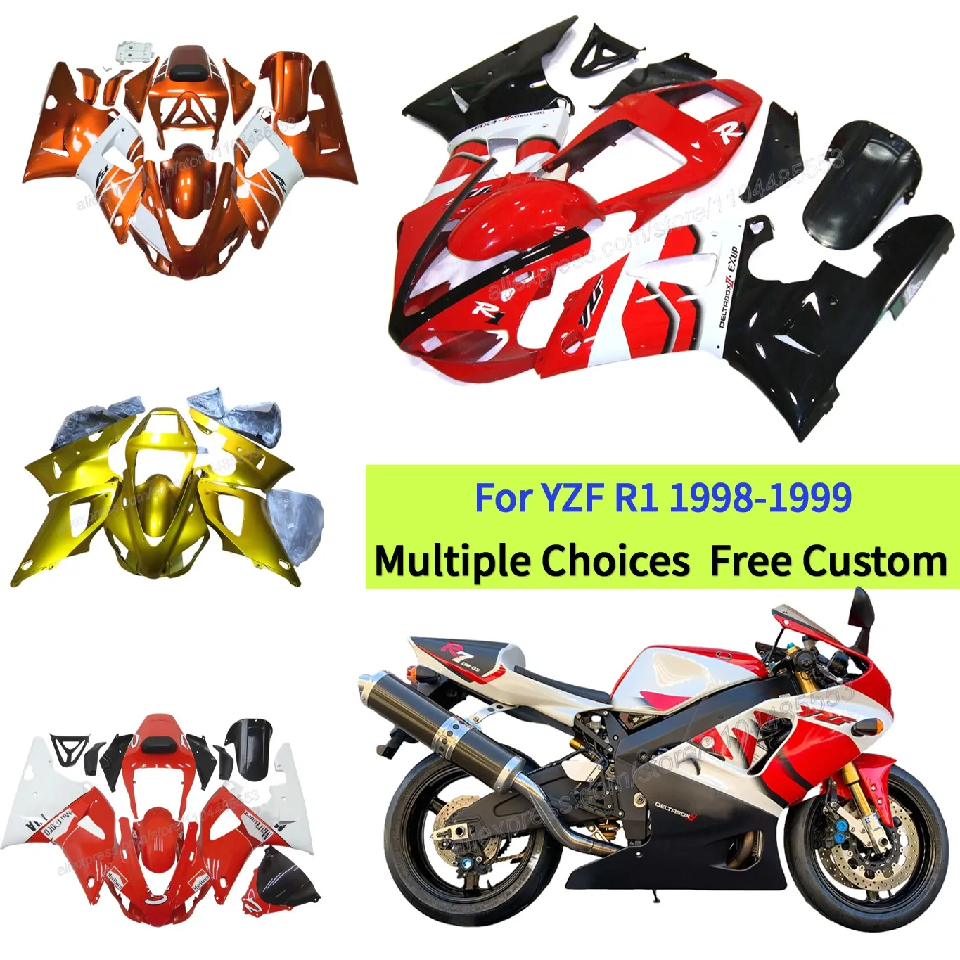 

YZFR1 1998 - 1999 Fairing kit For Yamaha YZF1000 98 99 YZF-R1 Motorcycle Modified Accessories | Customizable Colors
