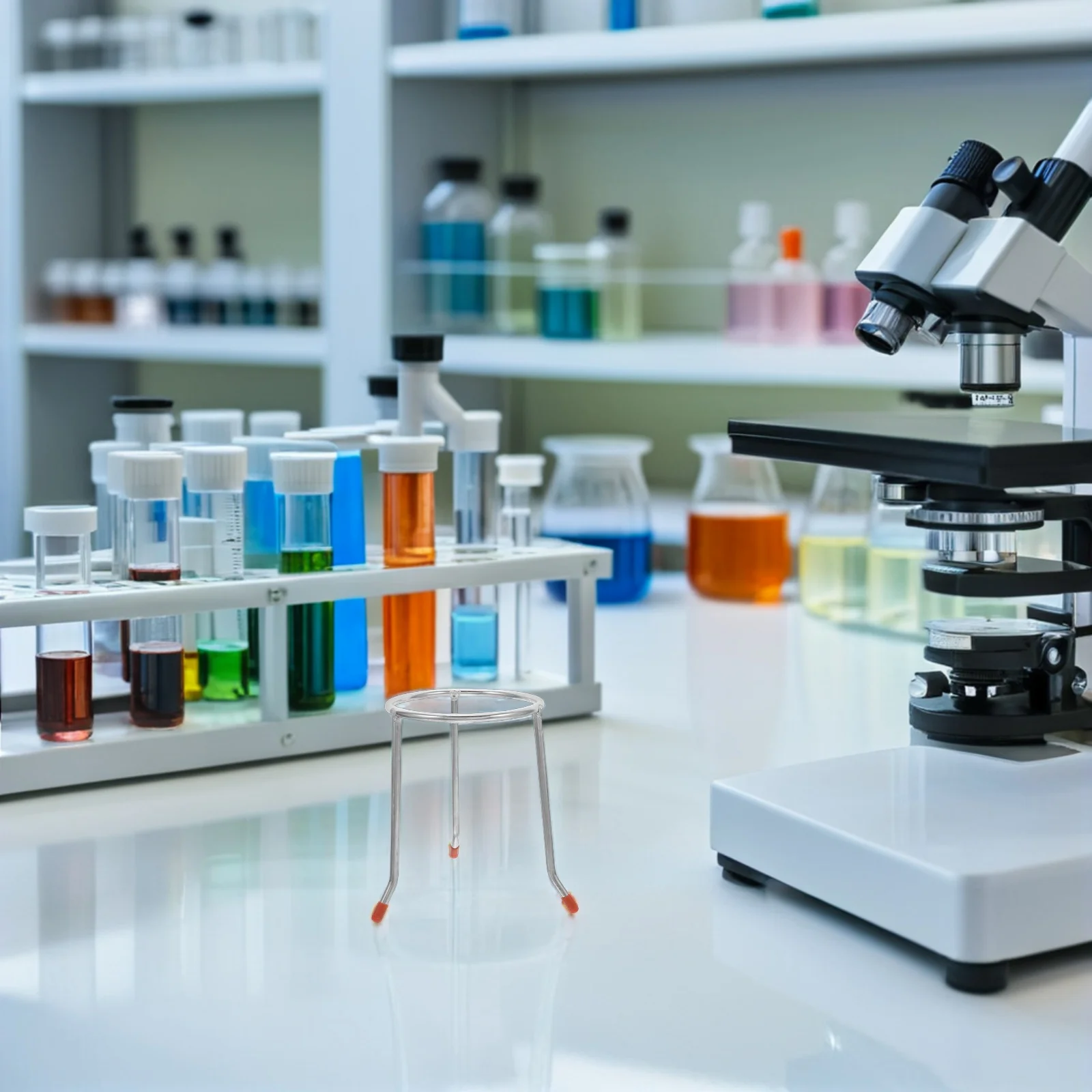 

Educational Laboratory Tripod Metal Stand Stable Science Lab Support for Heating Tasks Bunsen Burner Tripod Holder