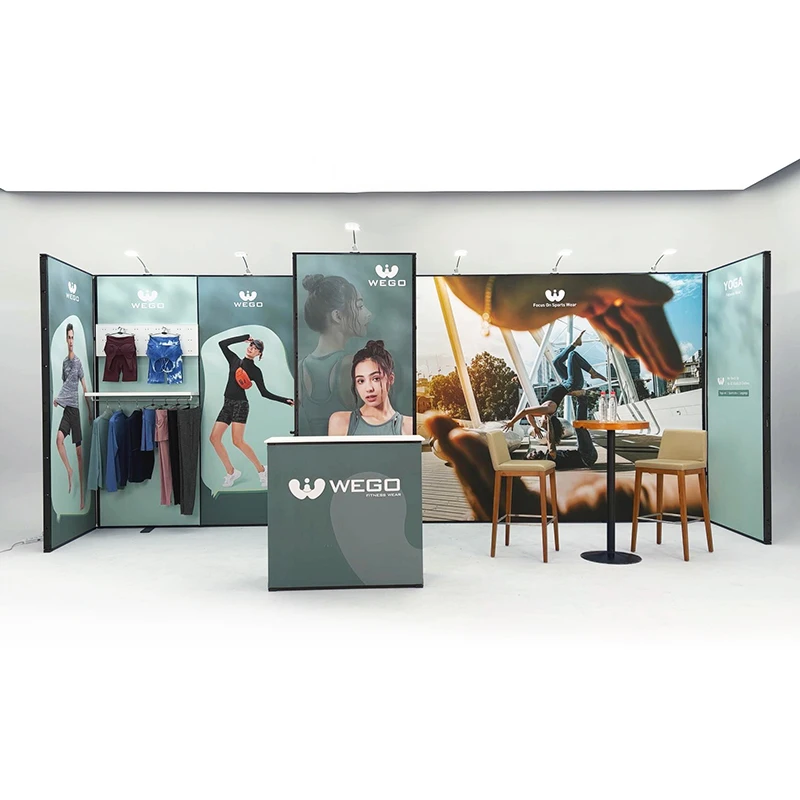 10x20 Modular Aluminum Frame 3x6 Trade Show Booth With Storage Room Backlit System