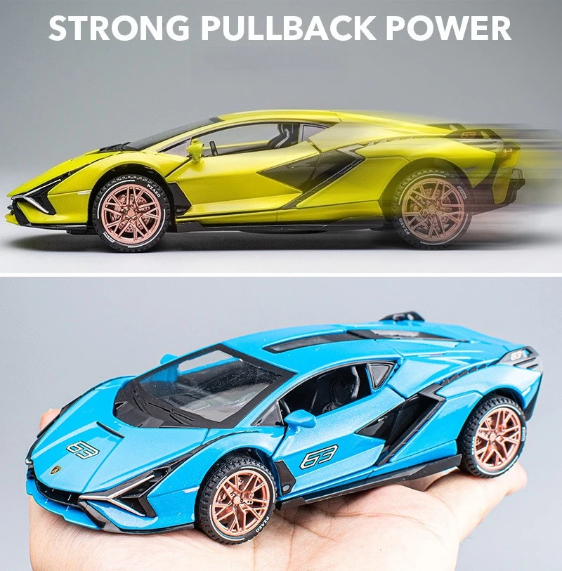 

Limited Edition 1:32 SIAN Lightning Alloy, Model Boy Open Door Pull Back Alloy Toy Car Gift