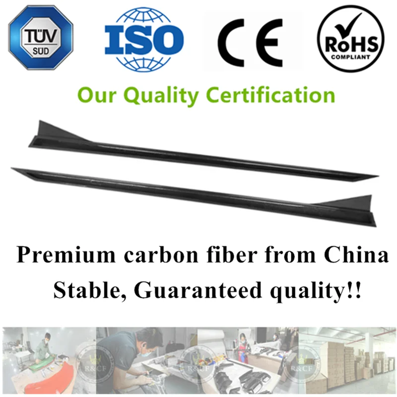 High Quality MP Style Carbon Fiber Side Skirts Exterior Accessories for G90 G99 M5 2024 up