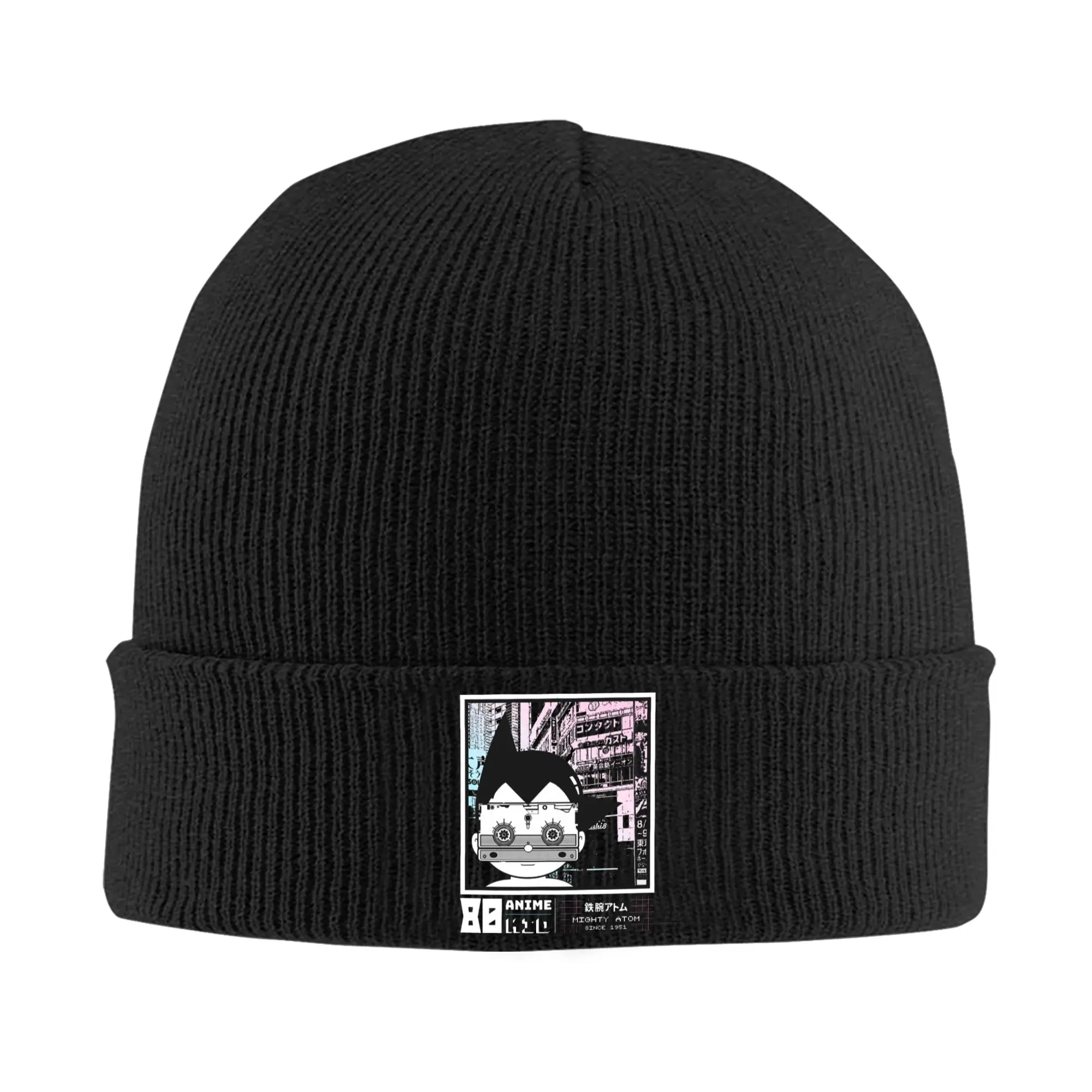Astro Boy Astroboy Knitted Hat Women's Men's Beanies Winter Hats Acrylic Cartoon Manga Hip Hop Melon Cap
