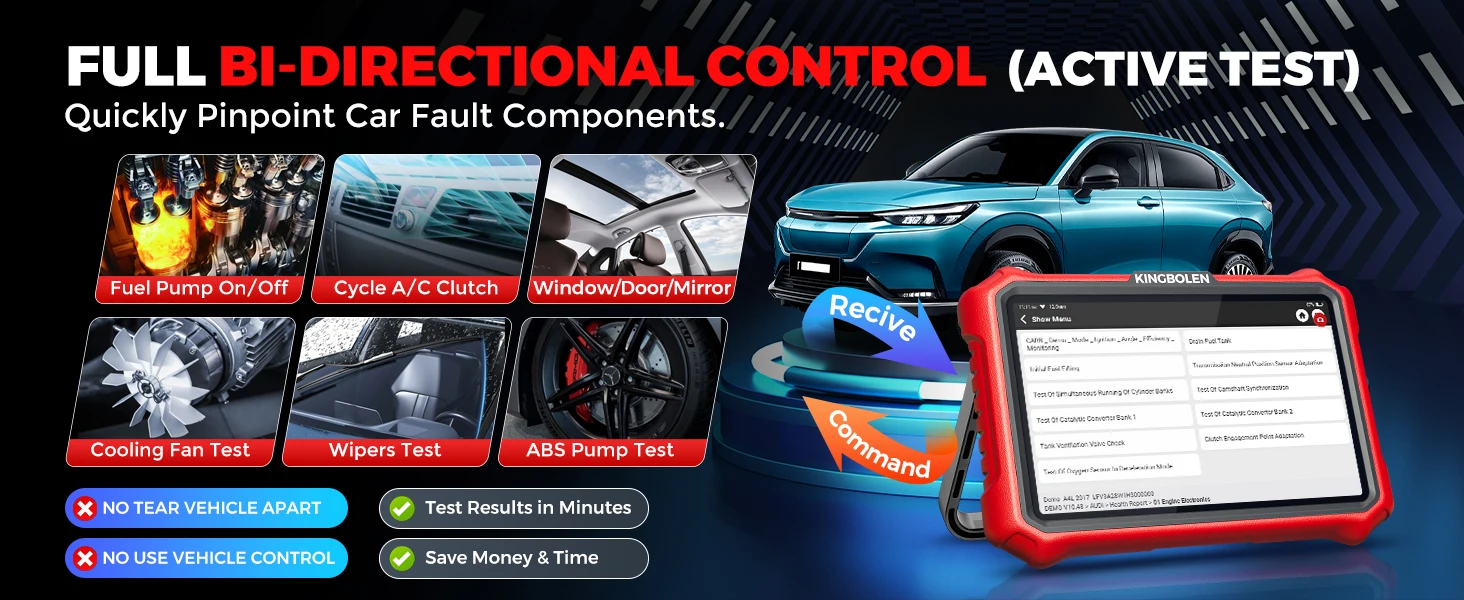 Lebenslanges kostenloses Update 2026 KINGBOLEN K8 Elite K8 pro Bidirektionales Auto-OBD2-Diagnosegerät, CANFD DOIP 34+ Reset ECU-Codierung – Detail 8