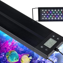 36inch Aquarium Full Spectrum Lighting LED Light Fish Tank Decoration Plant Growth Dimmer Lamp 100V-240V IP65 Waterproof 60-90cm