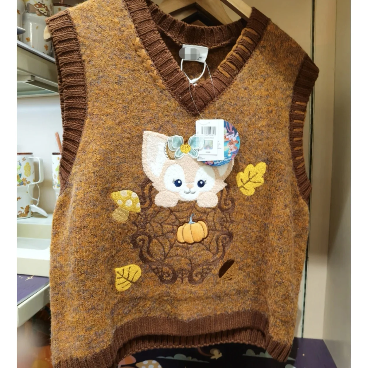 

Dihome 2025 New Cartoon Animal Embroidery loween Series Knitted Vest Women's Faion Inner Wear V-Ne Color Vest