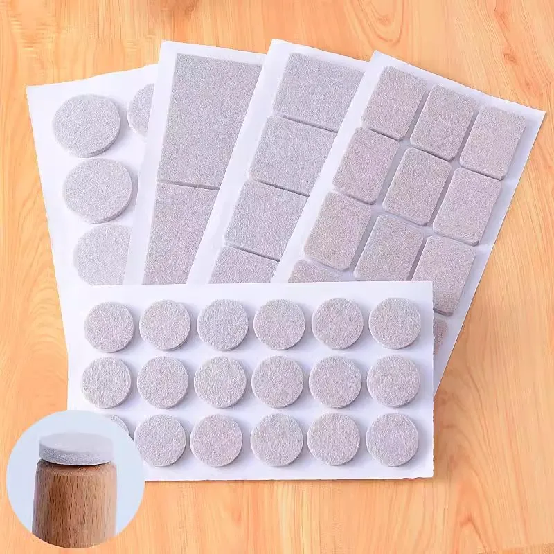 3-72Pcs Felt Chair Leg Pads Floor Scratch Protector Mat Mute Non-slip Self Adhesive DIY Furniture Accessories image 2