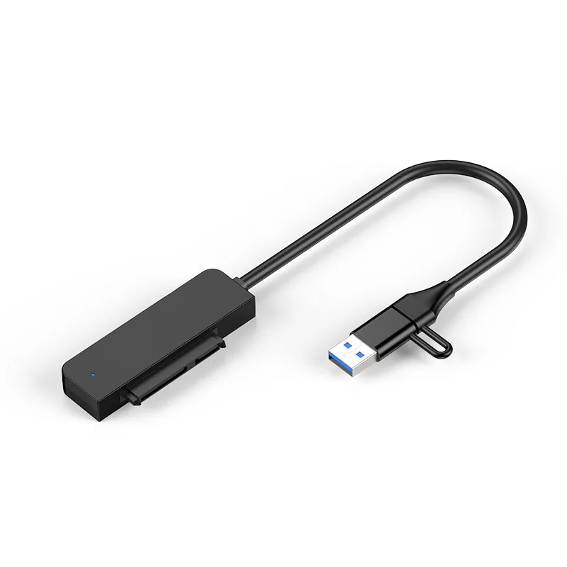 USB3.0 to SAS/SATA Hard Drive Adapter 2.5 3.5 HDD Converter 5Gbps Type-A/C 2-in-1 Support Max 28TB