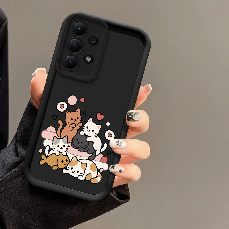 Funny Cat Pattern Case For Samsung Galaxy M54 M51 M36 M34 M31 M13 M14 M12 M11 M05 M06 M04 M02S M01S Lens Protect Soft Cover Capa