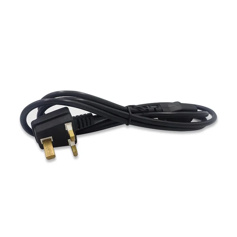 Small English gauge type tail power cord 0.75 square 1.5m Small British Standard Hong Kong plug computer power cord all copper