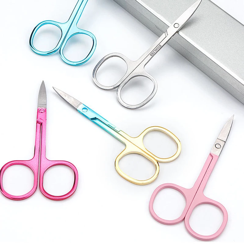 

Stainless Steel Small Nail Tools Eyebrow Nose Hair Scissors Cut Manicure Facial Trimming Tweezer Makeup Beauty Tool