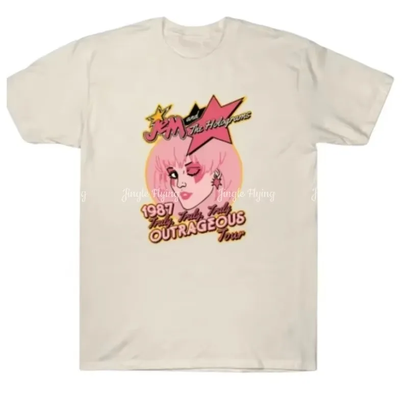 Camiseta Jem Outrageous Tour 100% algodón oversize para mujer, personalizada de lujo