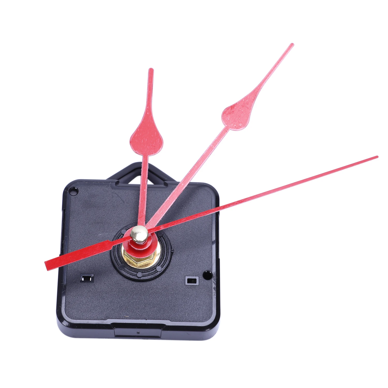 Replacement Wall Clock Repair Parts Pendulum Movement Mechanism Quartz Clock Motor With Hands & Fittings Kit(Black+Red)